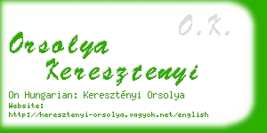 orsolya keresztenyi business card