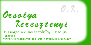 orsolya keresztenyi business card